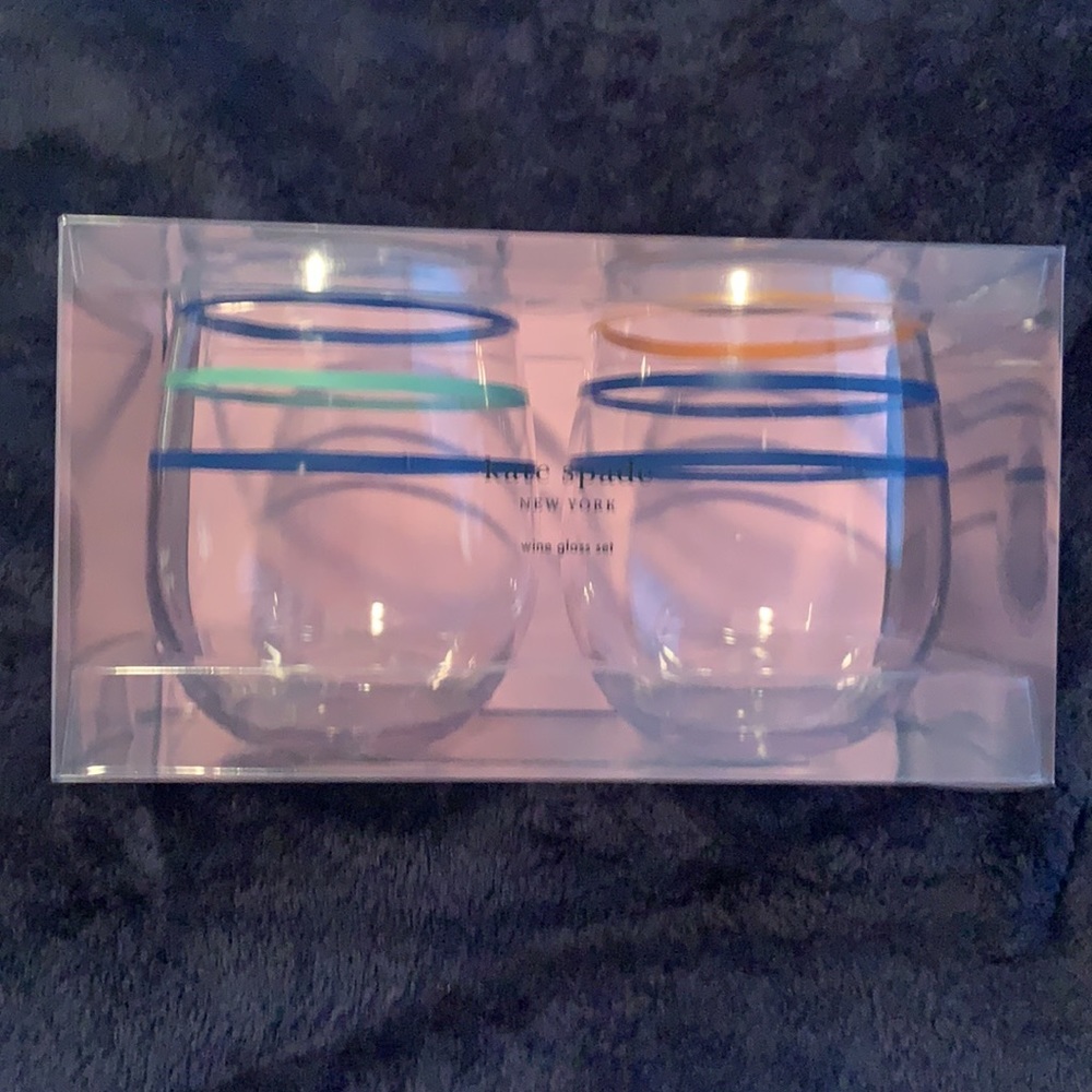 Kate Spade Stemless Wine Glasses - Picture 2 of 3